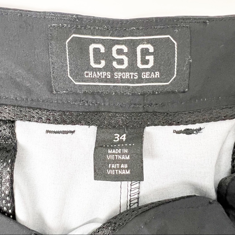 CSG Black Hybrid Flat Front Shorts Men’s Size 34 - Picture 7 of 8
